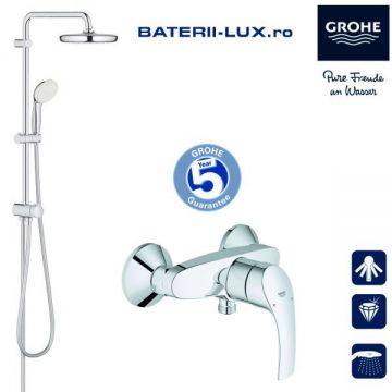 Coloana dus Grohe New Tempesta 210+baterie cabina dus Eurosmart ( 26381001,33555002)