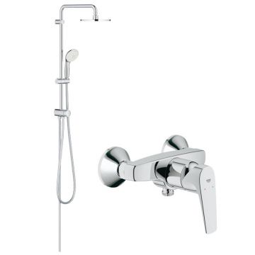 Pachet: Coloana dus Grohe Tempesta 200, baterie cabina dus Bauflow(27389002,23755000)