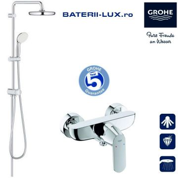 Sistem dus Grohe New Tempesta 210(26381001)+baterie dus Eurosmart Cosmo(32837000)