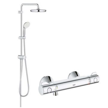 Sistem dus Grohe New Tempesta 210+baterie dus termostat Grh 800 (26381001,34558000)