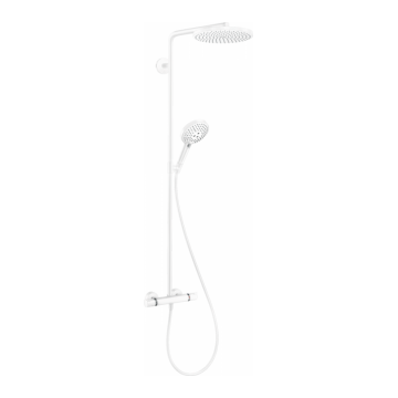 Sistem dus Hansgrohe Raindance Select S 240, baterie termostatata, alb mat