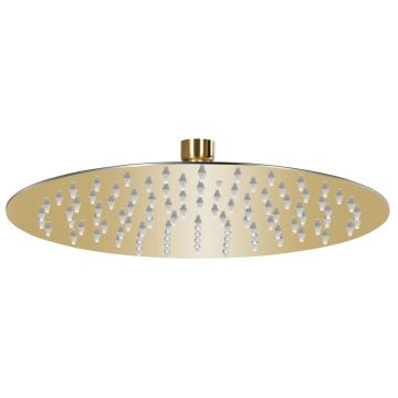 vidaXL Cap de duș rotund tip ploaie, auriu, 25 cm, oțel inoxidabil vidaXL Cap de duș rotund tip ploaie, auriu, 25 cm, oțel inoxidabil