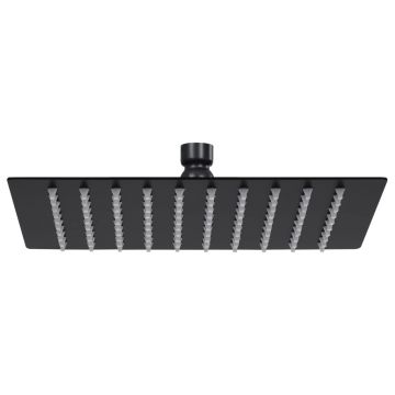 vidaXL Cap de duș tip ploaie pătrat, negru, 20x20 cm, oțel inoxidabil vidaXL Cap de duș tip ploaie pătrat, negru, 20x20 cm, oțel inoxidabil