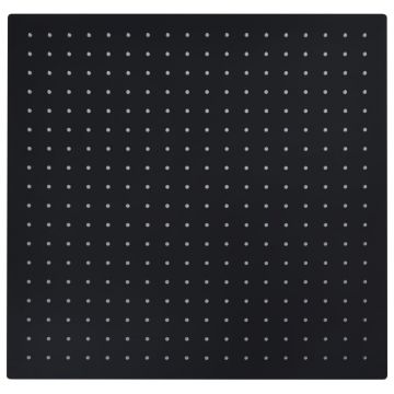 vidaXL Cap de duș tip ploaie pătrat, negru, 50x50 cm, oțel inoxidabil