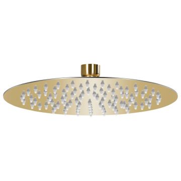 vidaXL Cap de duș tip ploaie rotund, auriu, 20 cm, oțel inoxidabil vidaXL Cap de duș tip ploaie rotund, auriu, 20 cm, oțel inoxidabil