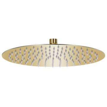 vidaXL Cap de duș tip ploaie rotund, auriu, 30 cm, oțel inoxidabil vidaXL Cap de duș tip ploaie rotund, auriu, 30 cm, oțel inoxidabil