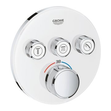 Baterie alba dus Grohe Grohtherm SmartControl termostatica cu 3 iesiri