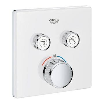 Baterie dus alba Grohe Grohtherm SmartControl patrata termostatica