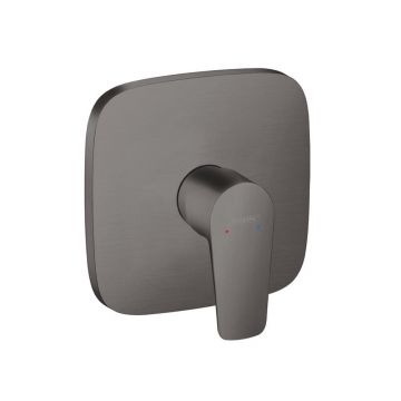 Baterie dus incastrata Hansgrohe Talis E monocomanda negru - crom periat