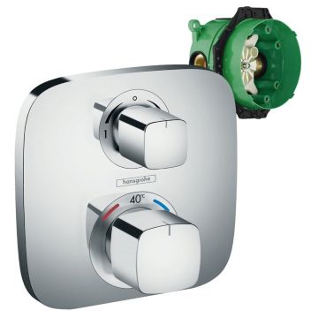 Baterie dus termostatata Hansgrohe Ecostat E incastrata plus corp incastrat iBox