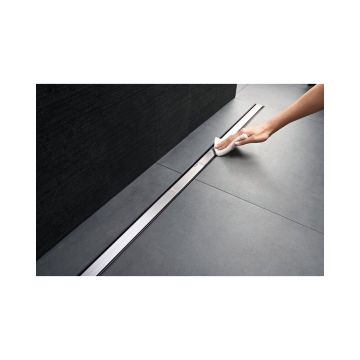 Set rigola pentru dus Geberit CleanLine 65-90 mm plus capac 30-90 cm metal periat cu margine neagra