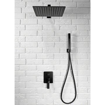 Sistem de dus cu baterie monocomanda Rea Sonic negru mat