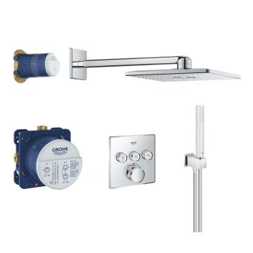 Sistem de dus cu termostat Grohe Grohtherm SmartControl Rainshower SmartActive 310 Cube