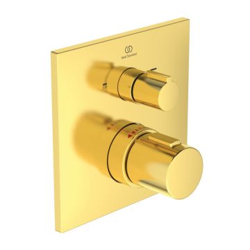 Baterie cada - dus incastrata Ideal Standard Ceratherm C100 auriu periat fara corp ingropat