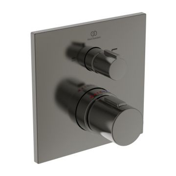 Baterie cada - dus incastrata Ideal Standard Ceratherm C100 gri Magnetic Grey fara corp ingropat