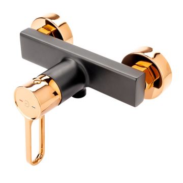 Baterie dus FDesign Zaffiro monocomanda negru - rose gold