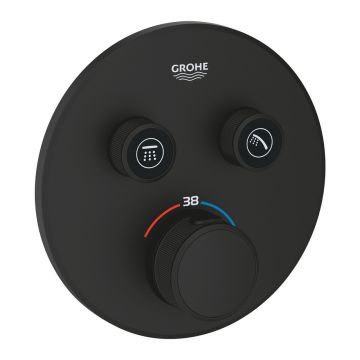 Baterie dus Grohe Grohtherm SmartControl negru mat Phantom Black fara corp ingropat
