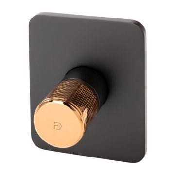 Baterie dus incastrata FDesign Ardesia negru - rose gold cu corp incastrat