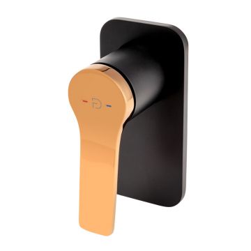 Baterie dus incastrata FDesign Seppia negru - rose gold cu corp ingropat