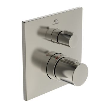 Baterie dus incastrata Ideal Standard Ceratherm C100 argintiu Silver Storm fara corp ingropat