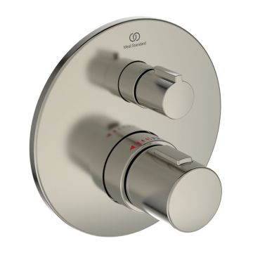 Baterie dus incastrata Ideal Standard Ceratherm T100 argintiu Silver Storm fara corp ingropat