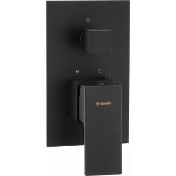 Baterie dus monocomanda incastrata Deante Anemon negru mat