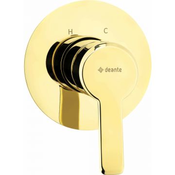 Baterie dus monocomanda incastrata Deante Arnika auriu fara comutator de dus