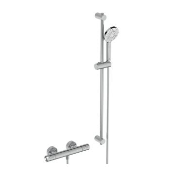 Baterie dus termostatata Ideal Standard Ceratherm T50 crom lucios cu set de dus cu bara 90 cm