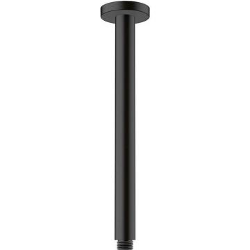 Brat de dus negru mat Hansgrohe Vernis Blend 30 cm rotund cu montaj pe tavan