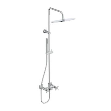 Coloana de dus cu baterie dubla comanda Ideal Standard Atelier Joy Neo cu maner in forma de cruce