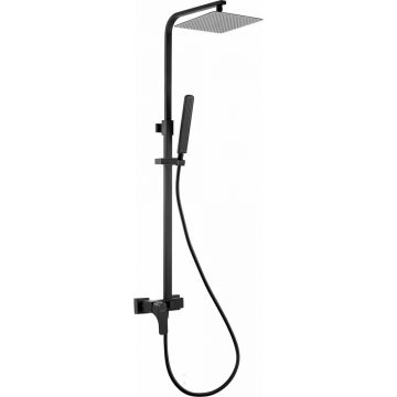 Coloana de dus cu baterie monocomanda negru mat Deante Hiacynt