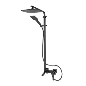 Coloana de dus cu baterie monocomanda negru mat Fdesign Origio