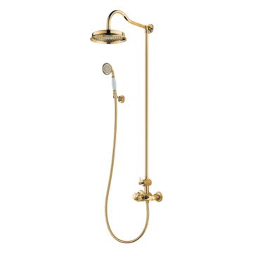 Coloana de dus cu baterie termostatata auriu Omnires Armance