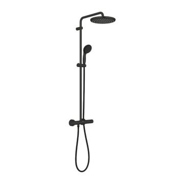 Coloana de dus cu baterie termostatata negru mat Grohe Vitalio Start 250