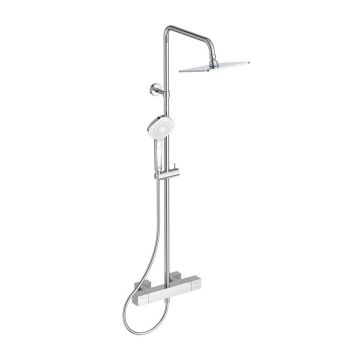 Coloana de dus cu termostat Ideal Standard Ceratherm C100 crom palarie 1 functie