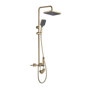 Coloana de dus cu termostat Rea Helix auriu periat plus dus igienic