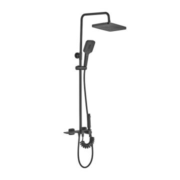 Coloana de dus cu termostat Rea Helix negru mat plus dus igienic
