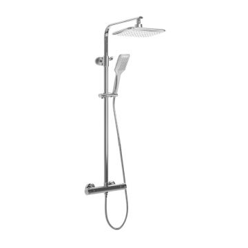 Coloana de dus cu termostat Rea Tom palarie 1 functie crom lucios