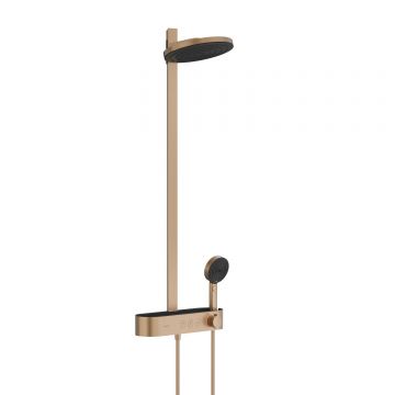 Coloana de dus Hansgrohe Pulsify S 260 2jet cu baterie termostatata ShowerTablet Select 400 bronz periat