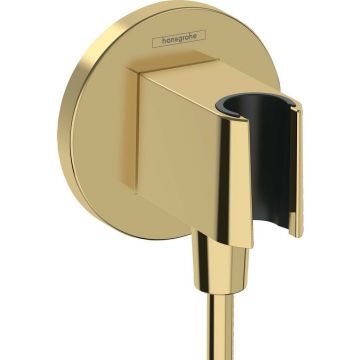Cot conector dus auriu Hansgrohe FixFit cu agatatoare rotund