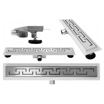 Rigola scurgere dus REA Greek 90 cm Nichel