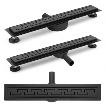 Rigola scurgere dus REA Greek Pro 60 cm Negru Mat