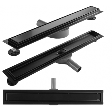 Rigola scurgere dus REA Neox Pro 80 cm Negru Mat