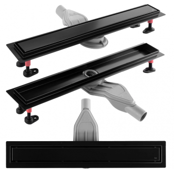 Rigola scurgere dus REA Neox Superflow 60 cm Negru Mat