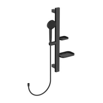 Set de dus cu bara 60 cm Ideal Standard Alu+ negru mat 2 functii din aluminiu