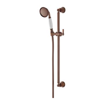 Set de dus cu bara si suport culisant cupru periat Omnires Armance