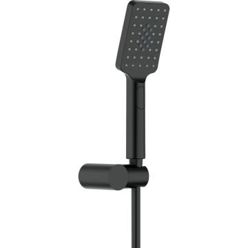 Set de dus cu suport fix Deante Alpinia negru