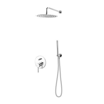 Sistem de dus incastrat FDesign Flusso crom lucios