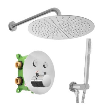 Sistem de dus incastrat Rea Lungo-Miler termostatic crom lucios