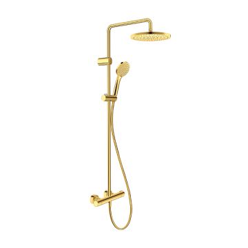 Coloana de dus Duravit System Shower 1000 cu baterie termostatata auriu lucios
